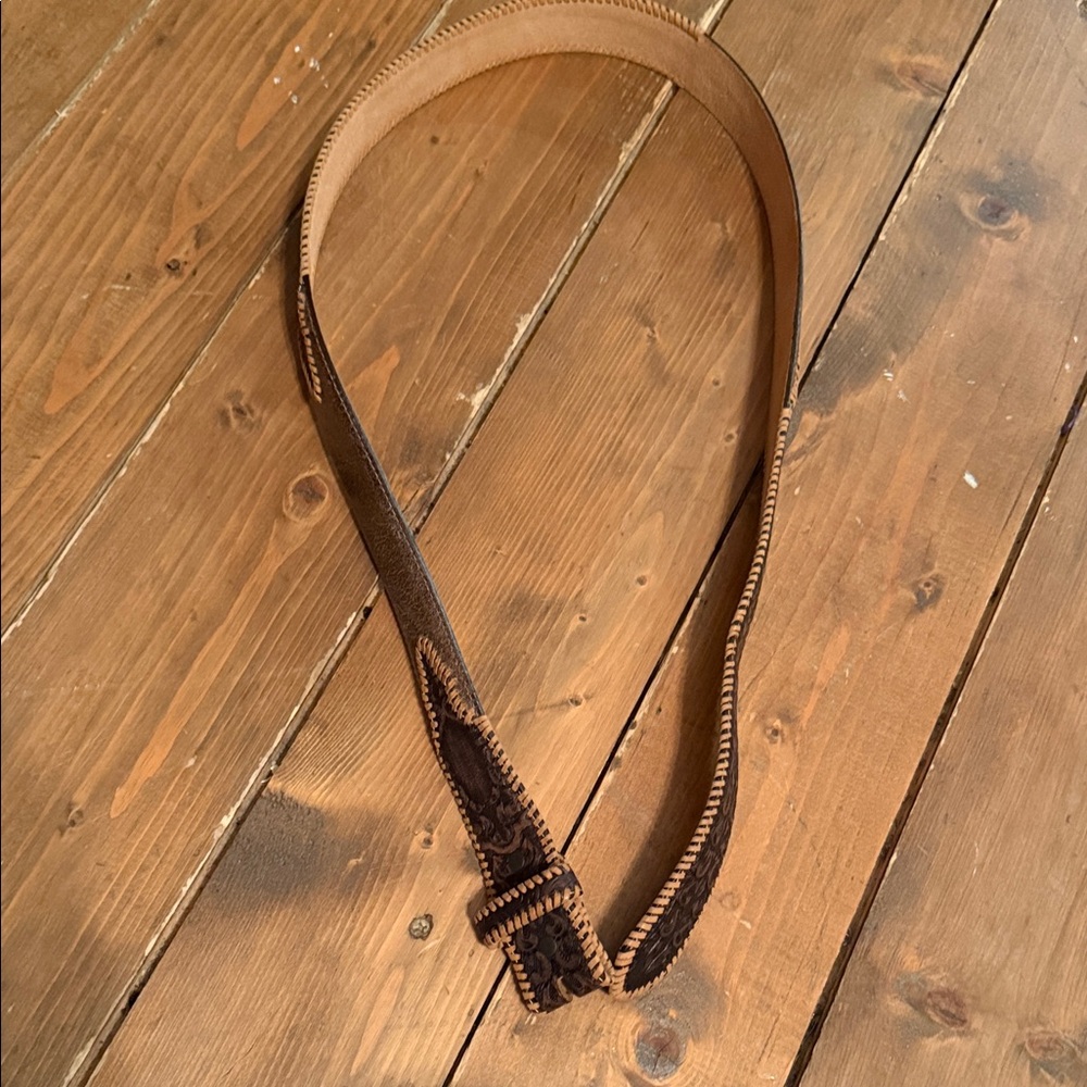 Tony Lama Dark Brown Women's Leather Belt